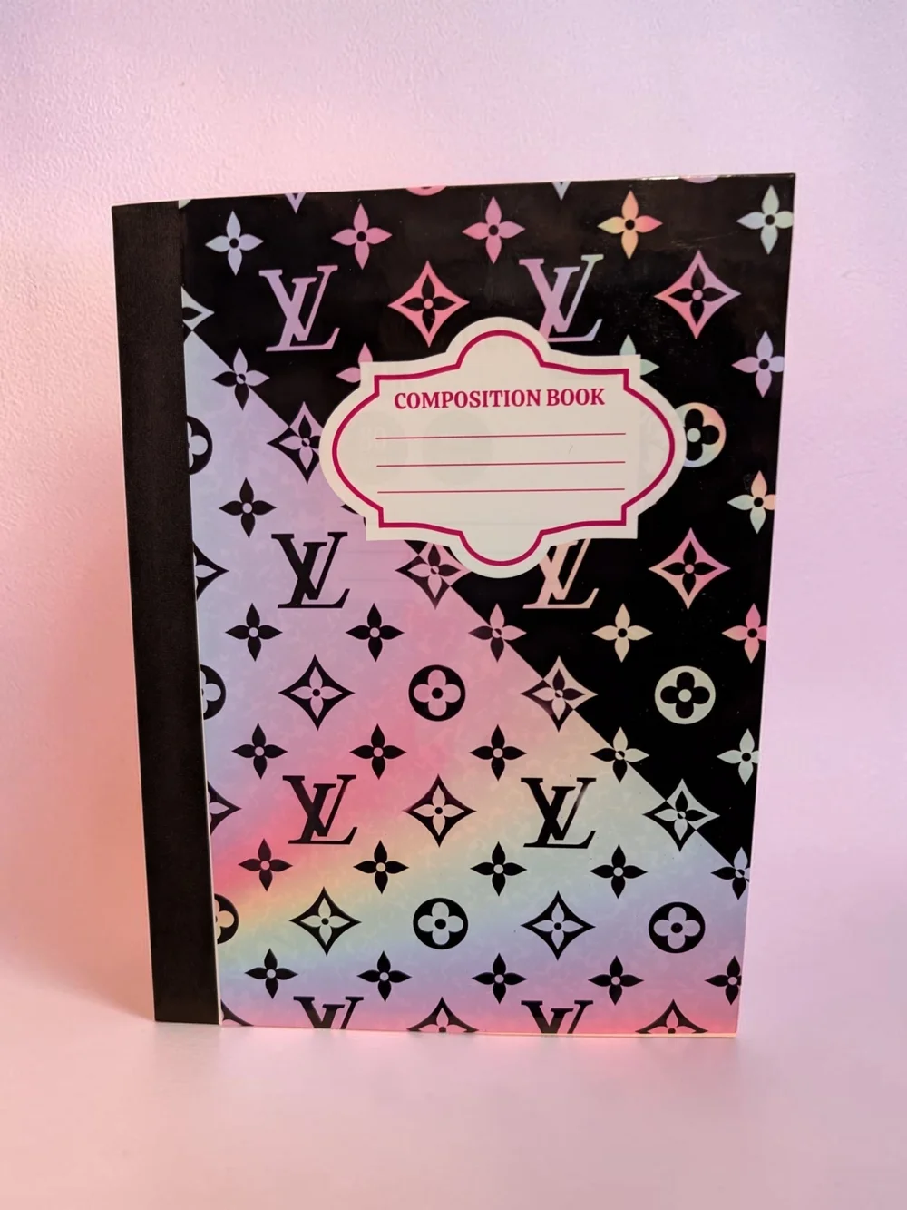 Luxury-Inspired Black and Pastel Composition Book
